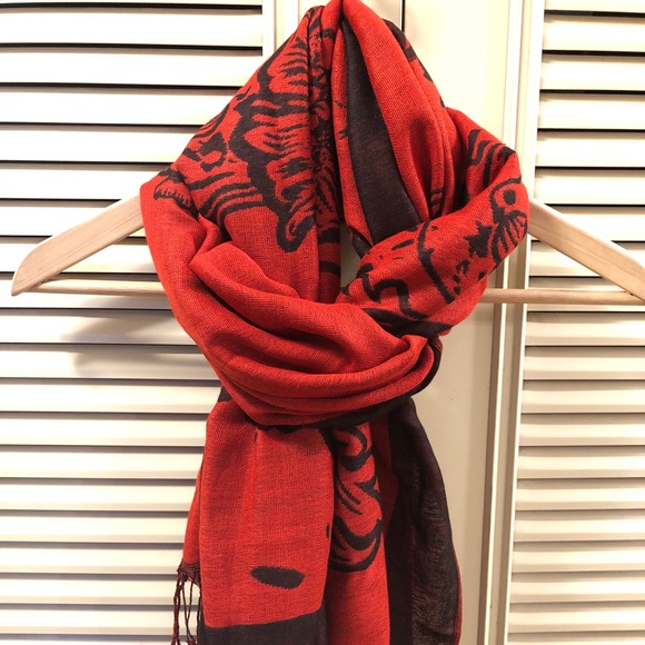 2 x Reversible Cotton Scarves - Picture 8 of 12